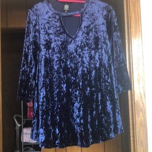Long sleeve velvet tunic
